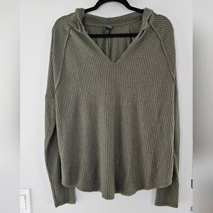 Wild Fable Waffle Knit Hooded Pullover